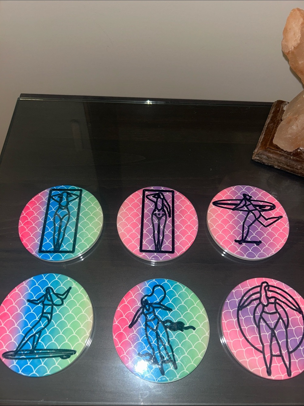 Set of 6 Ceramic Coasters